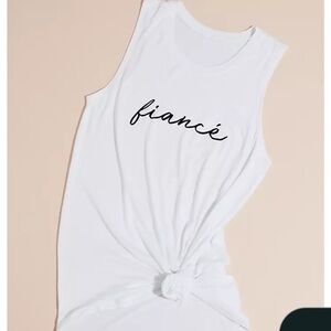 Wedding Fiancé script Sleeveless Muscle Top with Fiancee Print medium